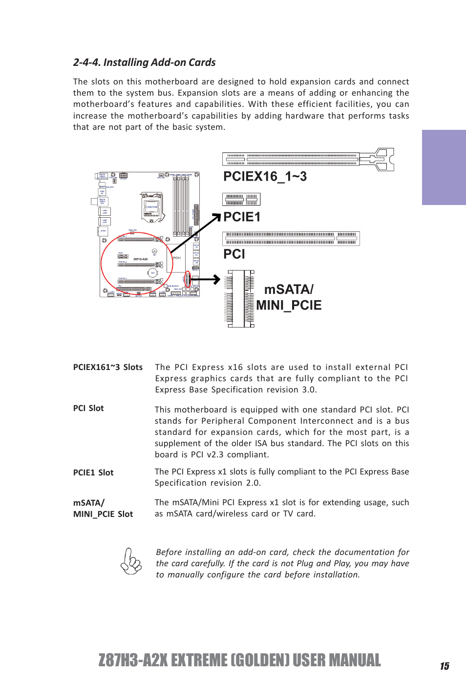 Z87h3-a2x extreme (golden) user manual, Chapter 2 | Elitegroup Z87H3-A2X GOLDEN (V1.0) User Manual | Page 21 / 104