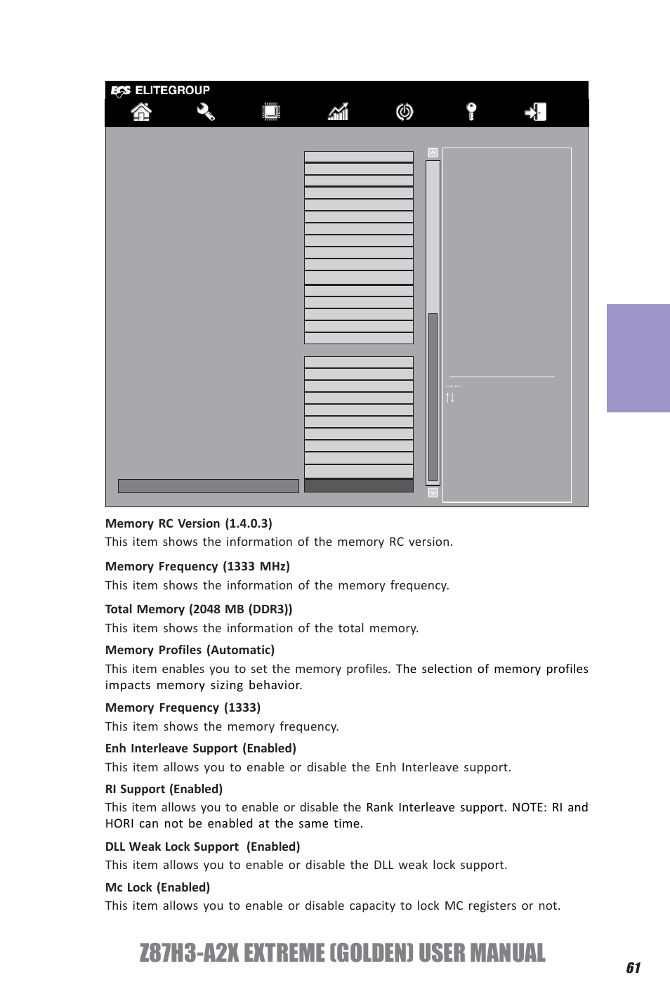 Z87h3-a2x extreme (golden) user manual, Chapter 3 | Elitegroup Z87H3-A2X GOLDEN (V1.0) User Manual | Page 67 / 104