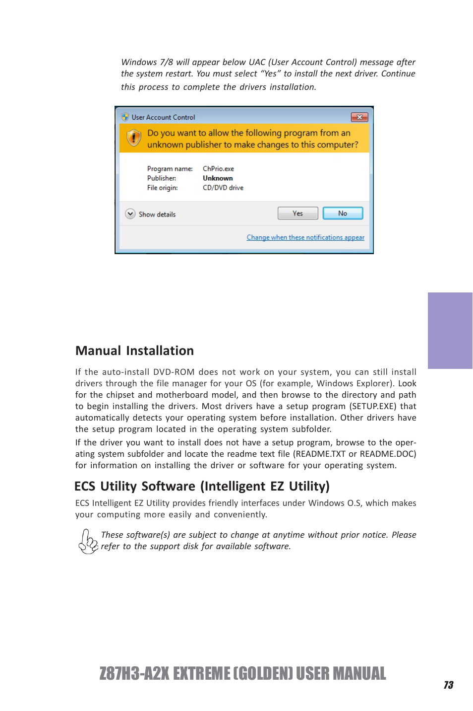 Z87h3-a2x extreme (golden) user manual, Chapter 4 | Elitegroup Z87H3-A2X GOLDEN (V1.0) User Manual | Page 79 / 104