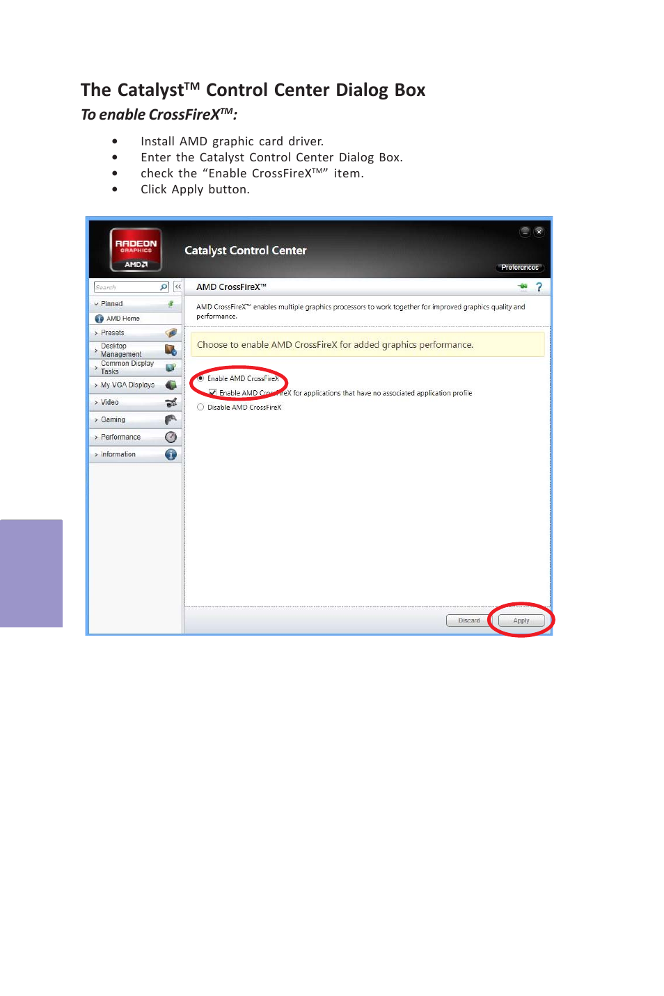 Z87h3-a3x user manual, Chapter 5, The catalyst | Control center dialog box | Elitegroup Z87H3-A3X (V1.0) User Manual | Page 82 / 96
