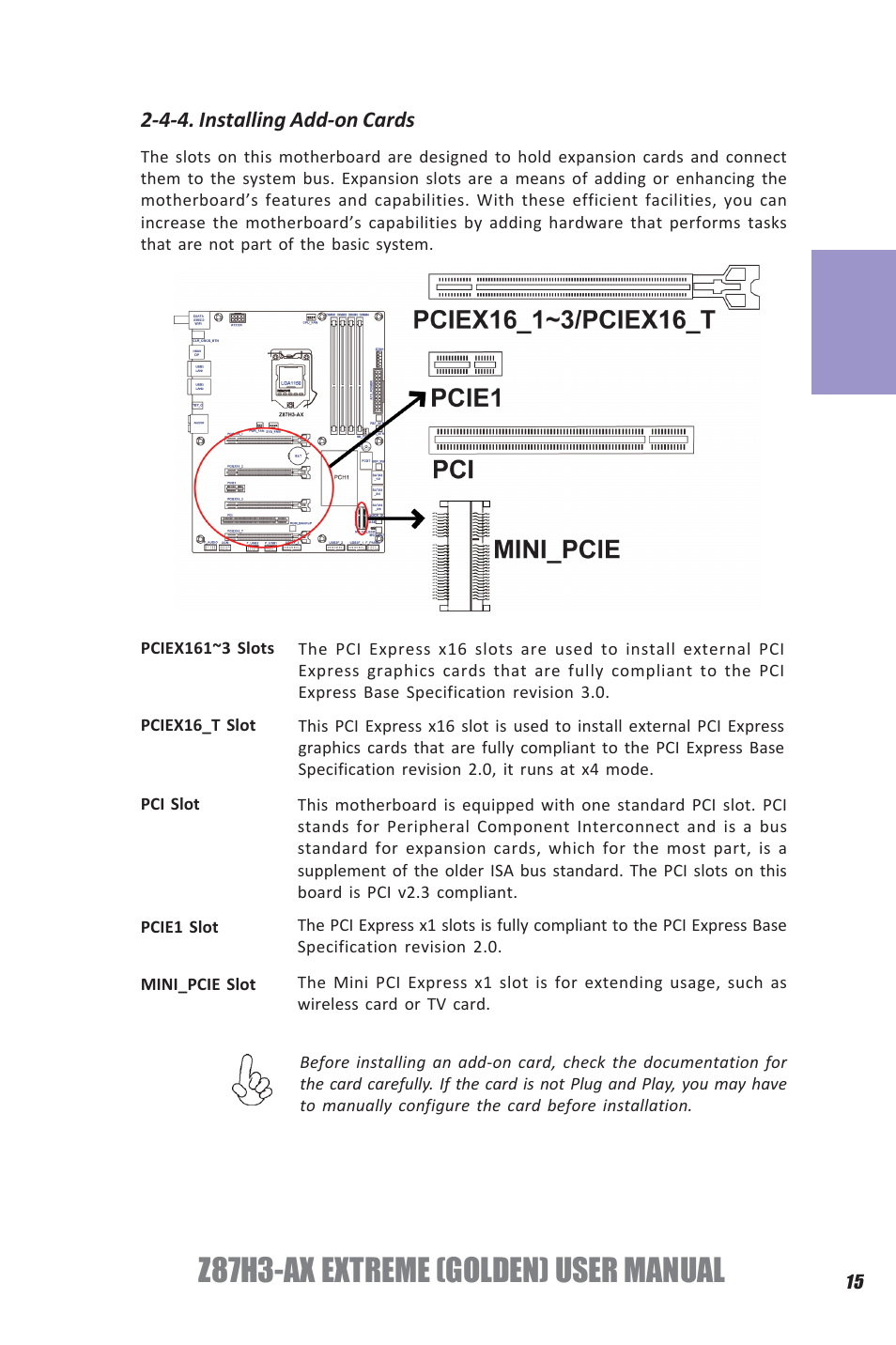 Z87h3-ax extreme (golden) user manual, Chapter 2 | Elitegroup Z87H3-AX GOLDEN (V1.0) User Manual | Page 21 / 104