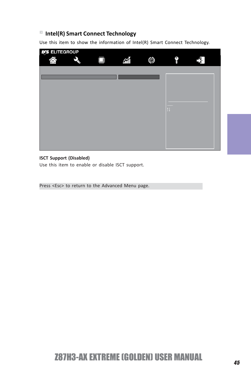 Z87h3-ax extreme (golden) user manual, Chapter 3, Intel(r) smart connect technology | Elitegroup Z87H3-AX GOLDEN (V1.0) User Manual | Page 51 / 104