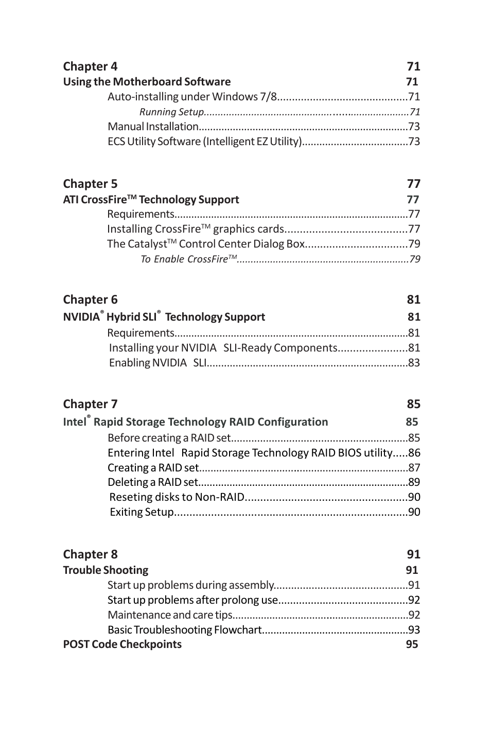 Z87h3-ax extreme (golden) user manual | Elitegroup Z87H3-AX GOLDEN (V1.0) User Manual | Page 6 / 104