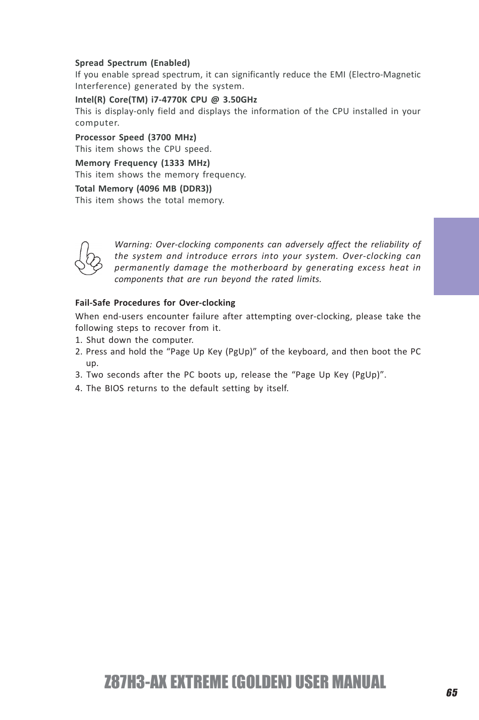 Z87h3-ax extreme (golden) user manual, Chapter 3 | Elitegroup Z87H3-AX GOLDEN (V1.0) User Manual | Page 71 / 104