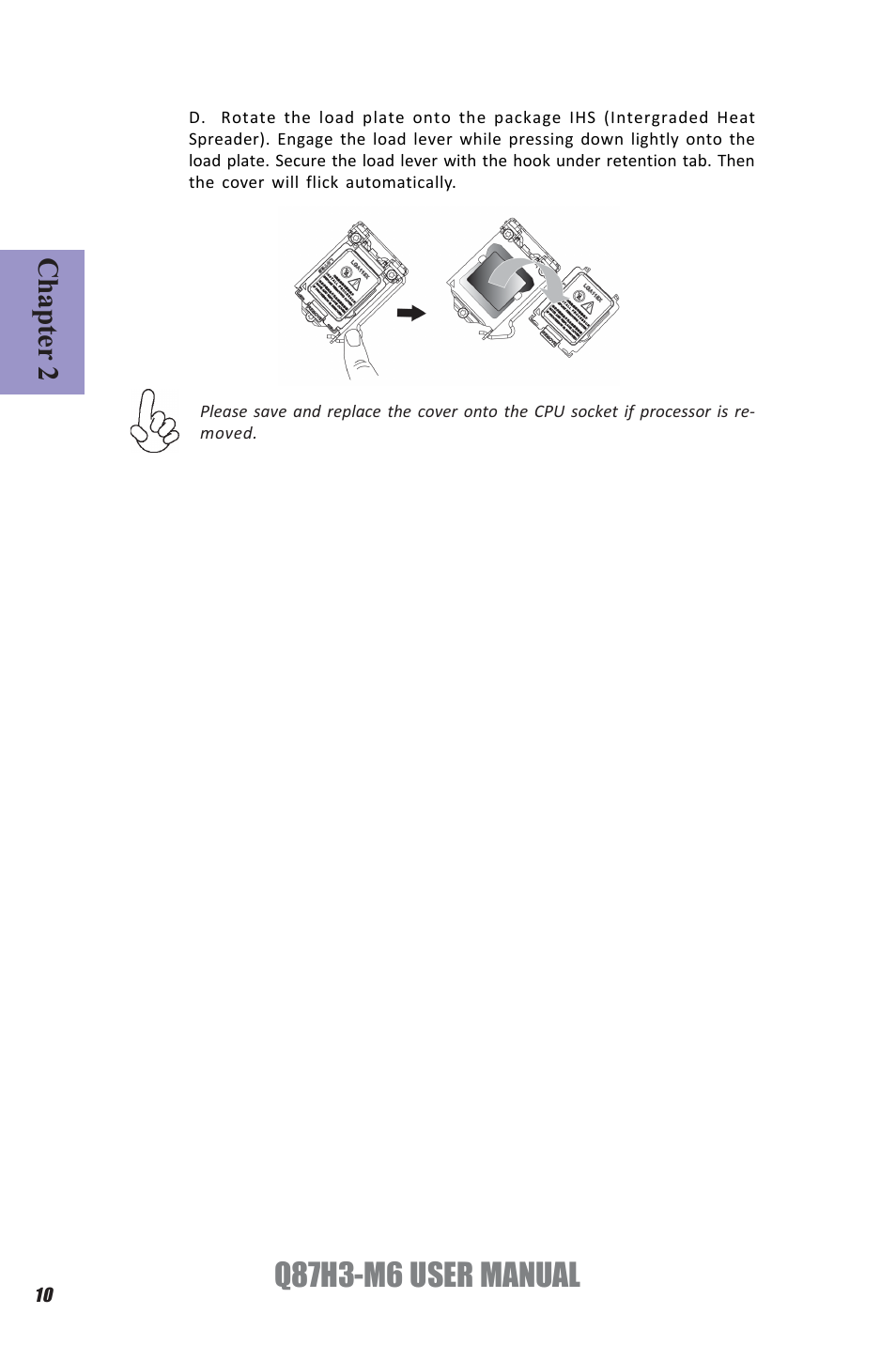 Q87h3-m6 user manual, Chapter 2 | Elitegroup Q87H3-M6 (V1.0) User Manual | Page 14 / 60