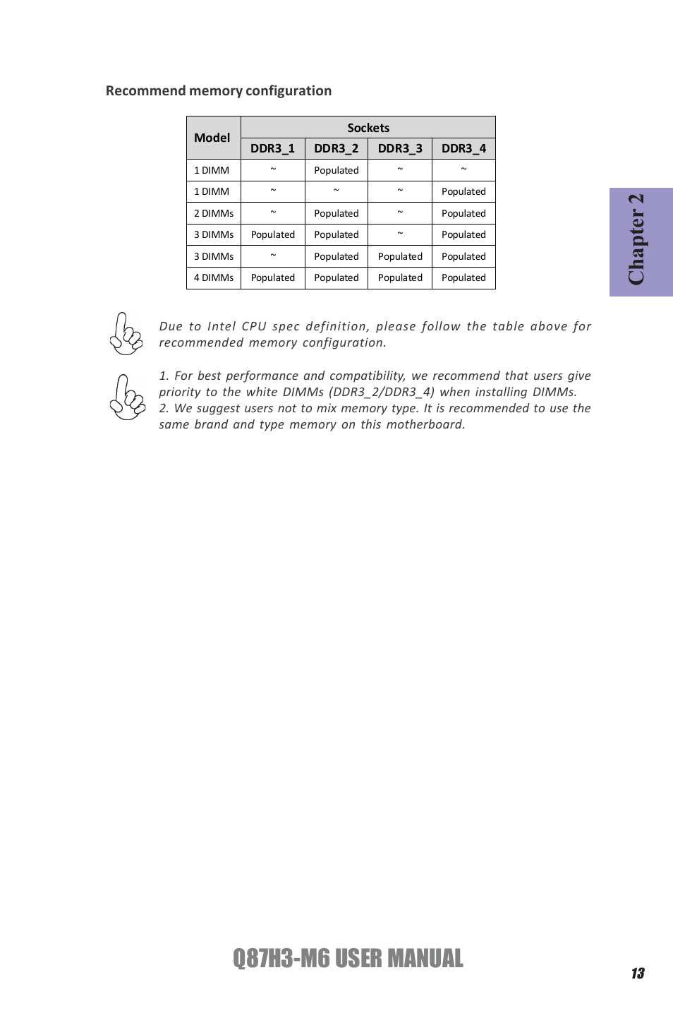 Q87h3-m6 user manual, Chapter 2 | Elitegroup Q87H3-M6 (V1.0) User Manual | Page 17 / 60