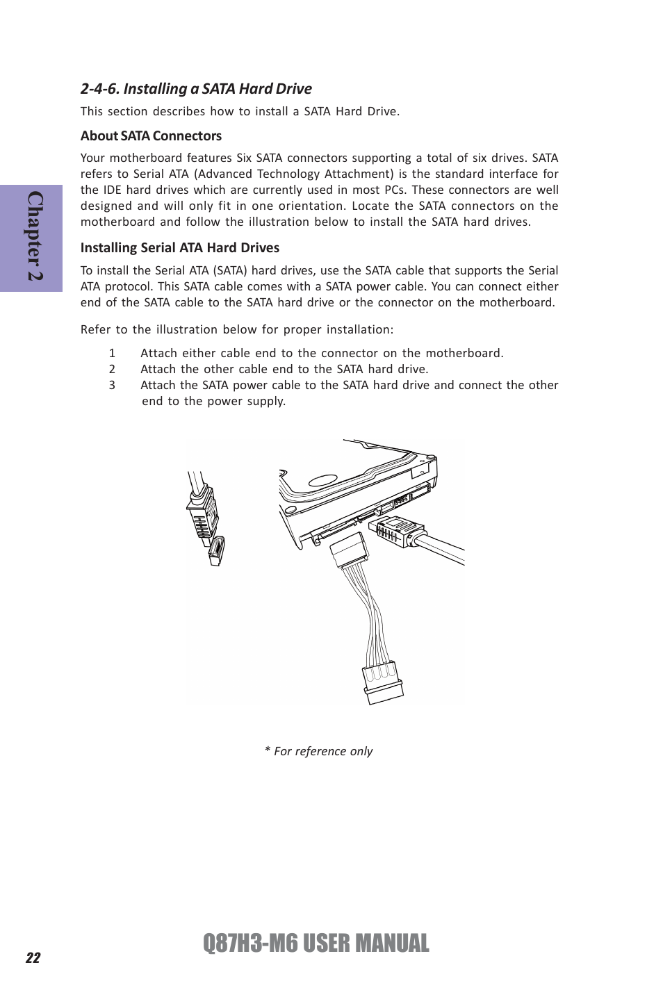 Q87h3-m6 user manual, Chapter 2 | Elitegroup Q87H3-M6 (V1.0) User Manual | Page 26 / 60