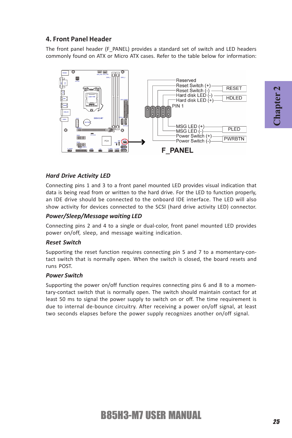 B85h3-m7 user manual, Chapter 2 | Elitegroup B85H3-M7 (V1.0) User Manual | Page 29 / 74