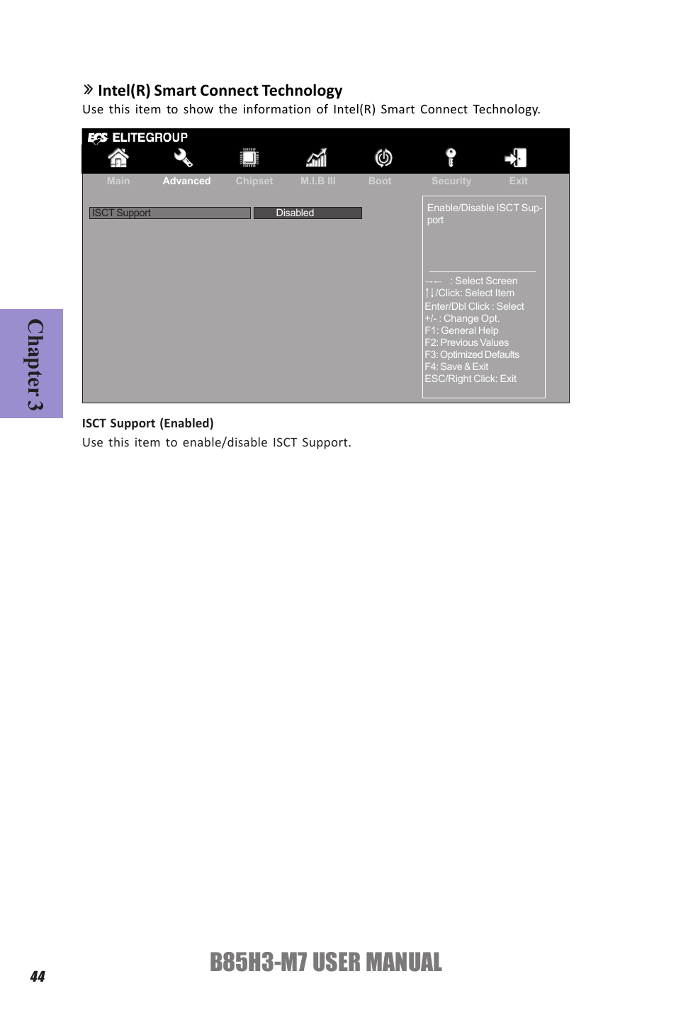 B85h3-m7 user manual, Chapter 3, Intel(r) smart connect technology | Elitegroup B85H3-M7 (V1.0) User Manual | Page 48 / 74