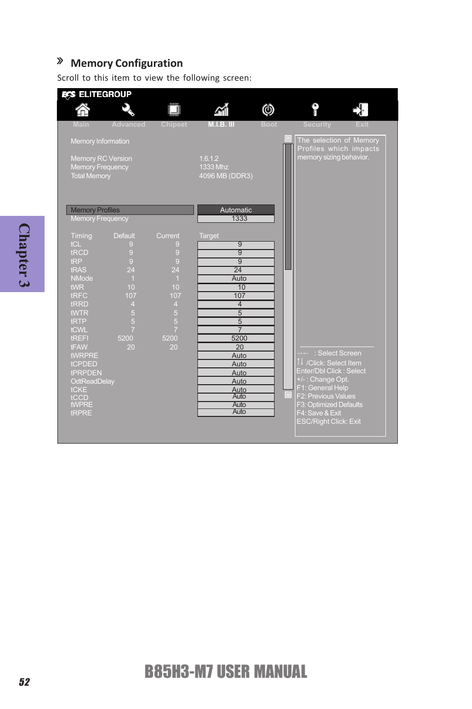 B85h3-m7 user manual, Chapter 3, Scroll to this item to view the following screen | Elitegroup B85H3-M7 (V1.0) User Manual | Page 56 / 74