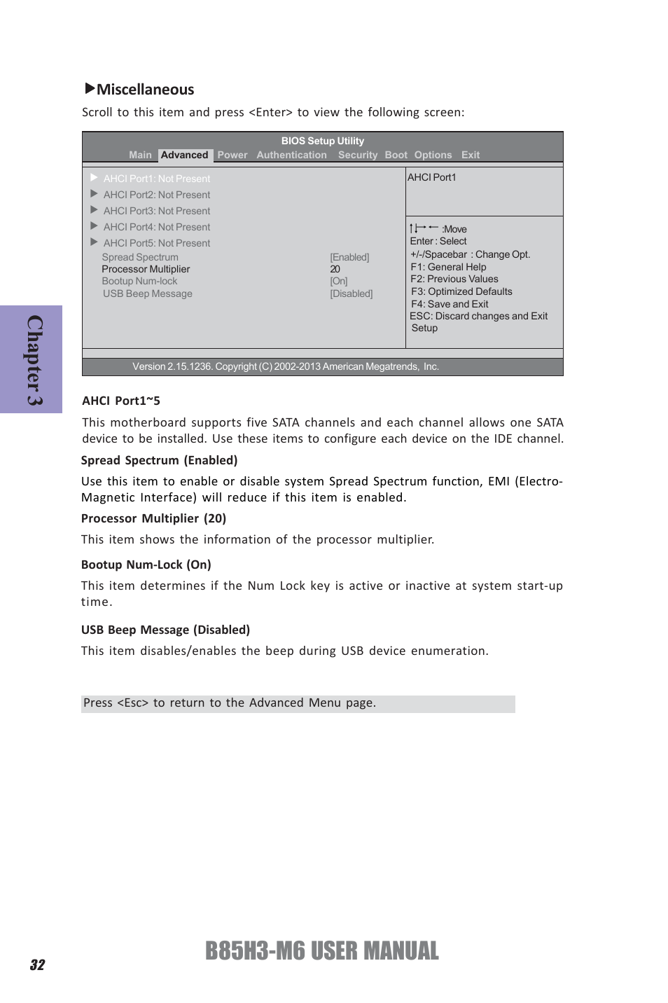 B85h3-m6 user manual, Chapter 3, Miscellaneous | Elitegroup B85H3-M6 (V1.0) User Manual | Page 36 / 52