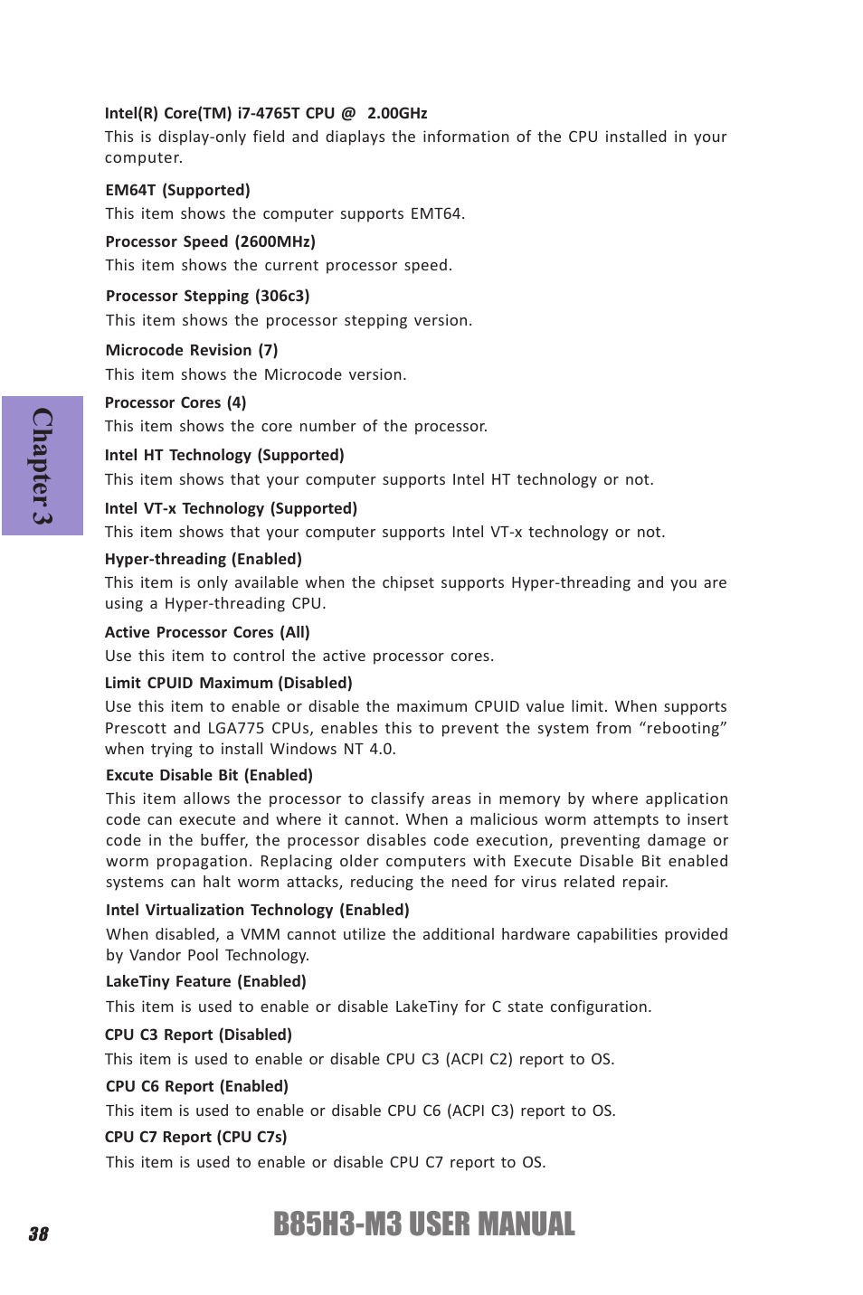 B85h3-m3 user manual, Chapter 3 | Elitegroup B85H3-M3 (V1.0) User Manual | Page 42 / 78