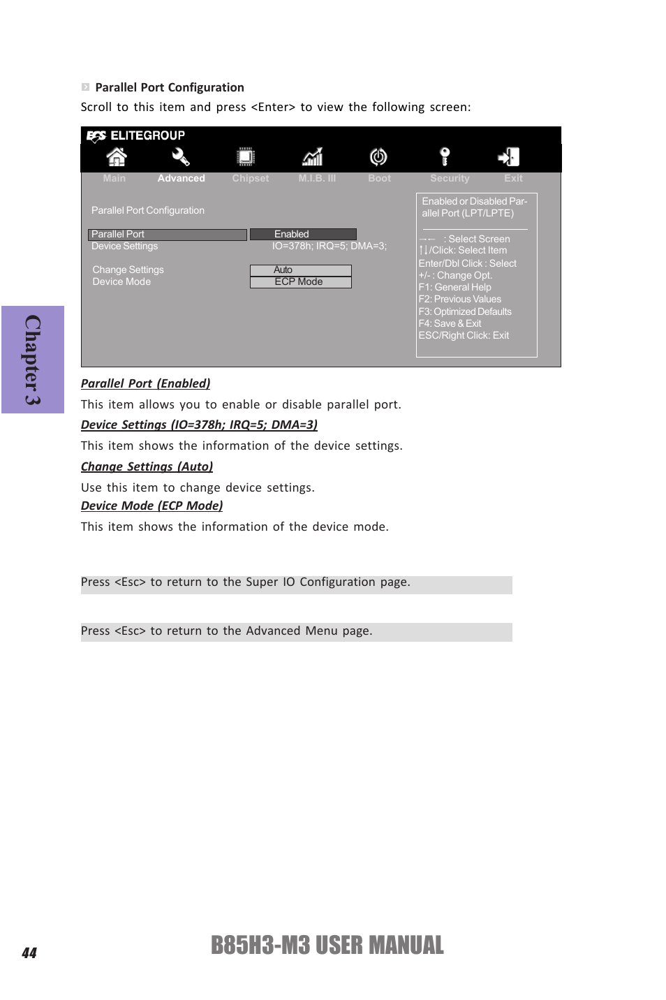 B85h3-m3 user manual, Chapter 3 | Elitegroup B85H3-M3 (V1.0) User Manual | Page 48 / 78