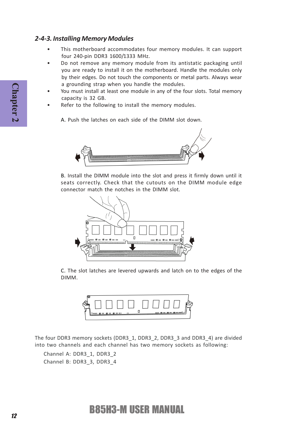 B85h3-m user manual, Chapter 2 | Elitegroup B85H3-M (V1.0) User Manual | Page 16 / 82