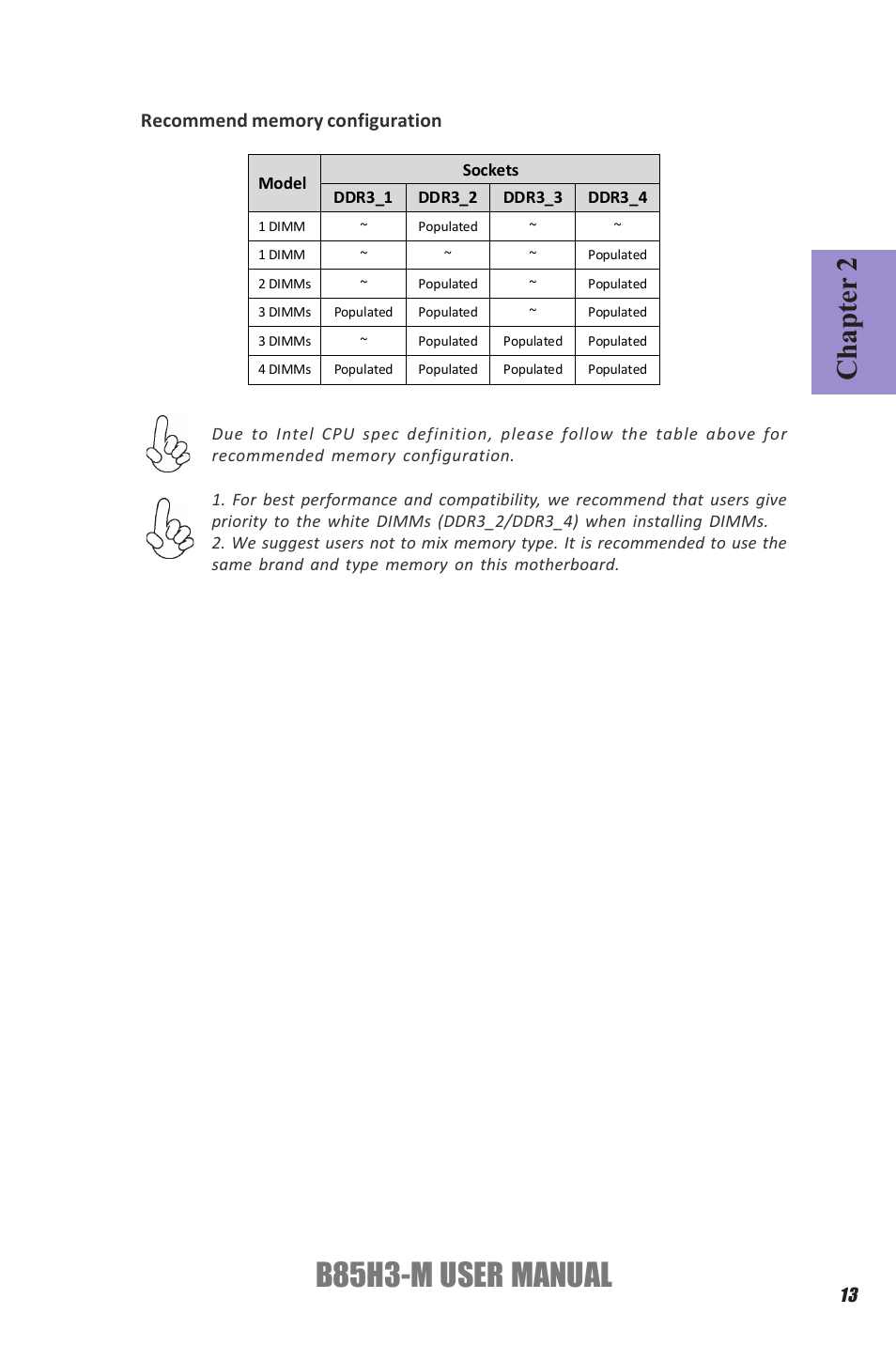 B85h3-m user manual, Chapter 2 | Elitegroup B85H3-M (V1.0) User Manual | Page 17 / 82
