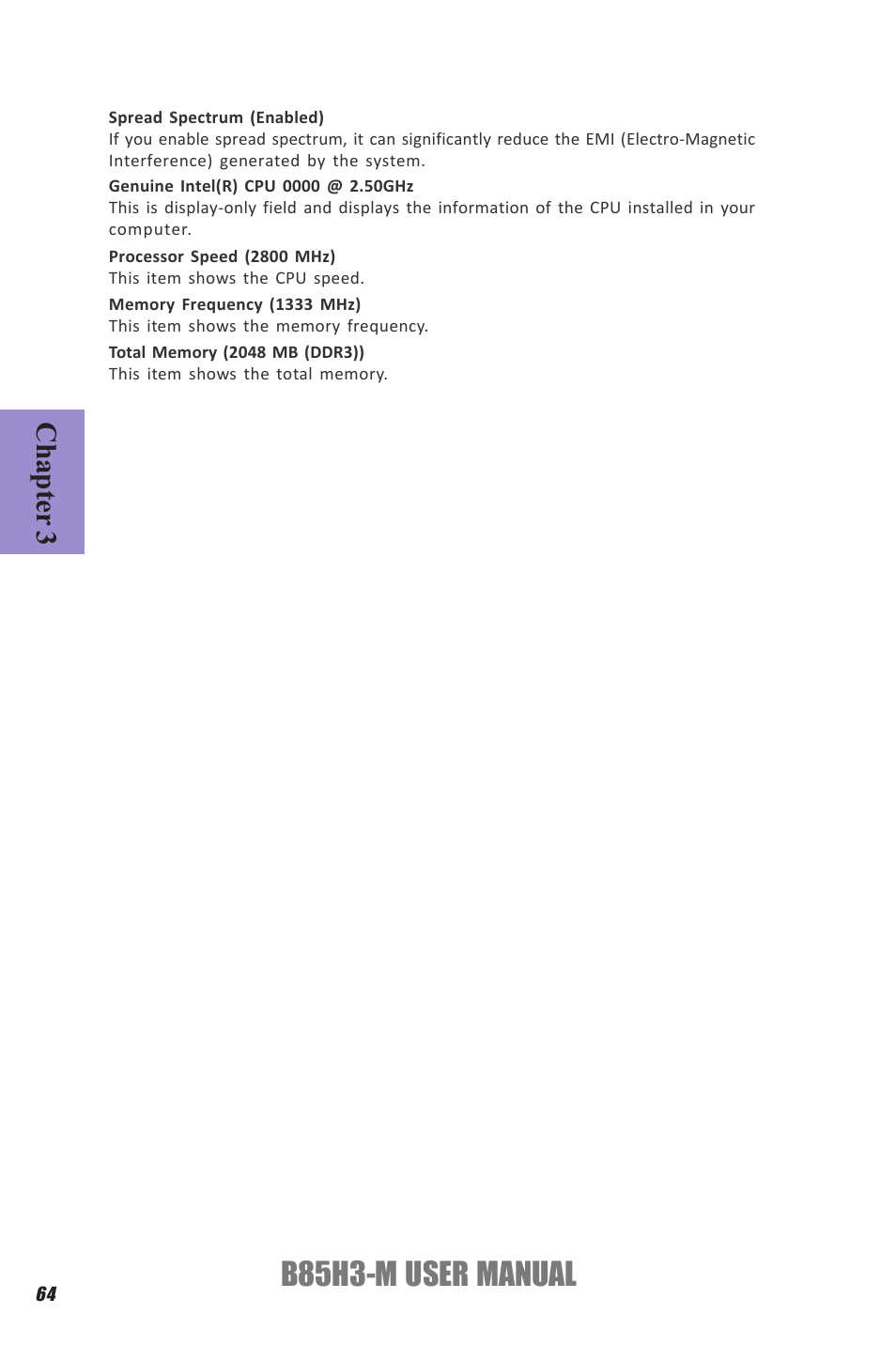B85h3-m user manual, Chapter 3 | Elitegroup B85H3-M (V1.0) User Manual | Page 68 / 82