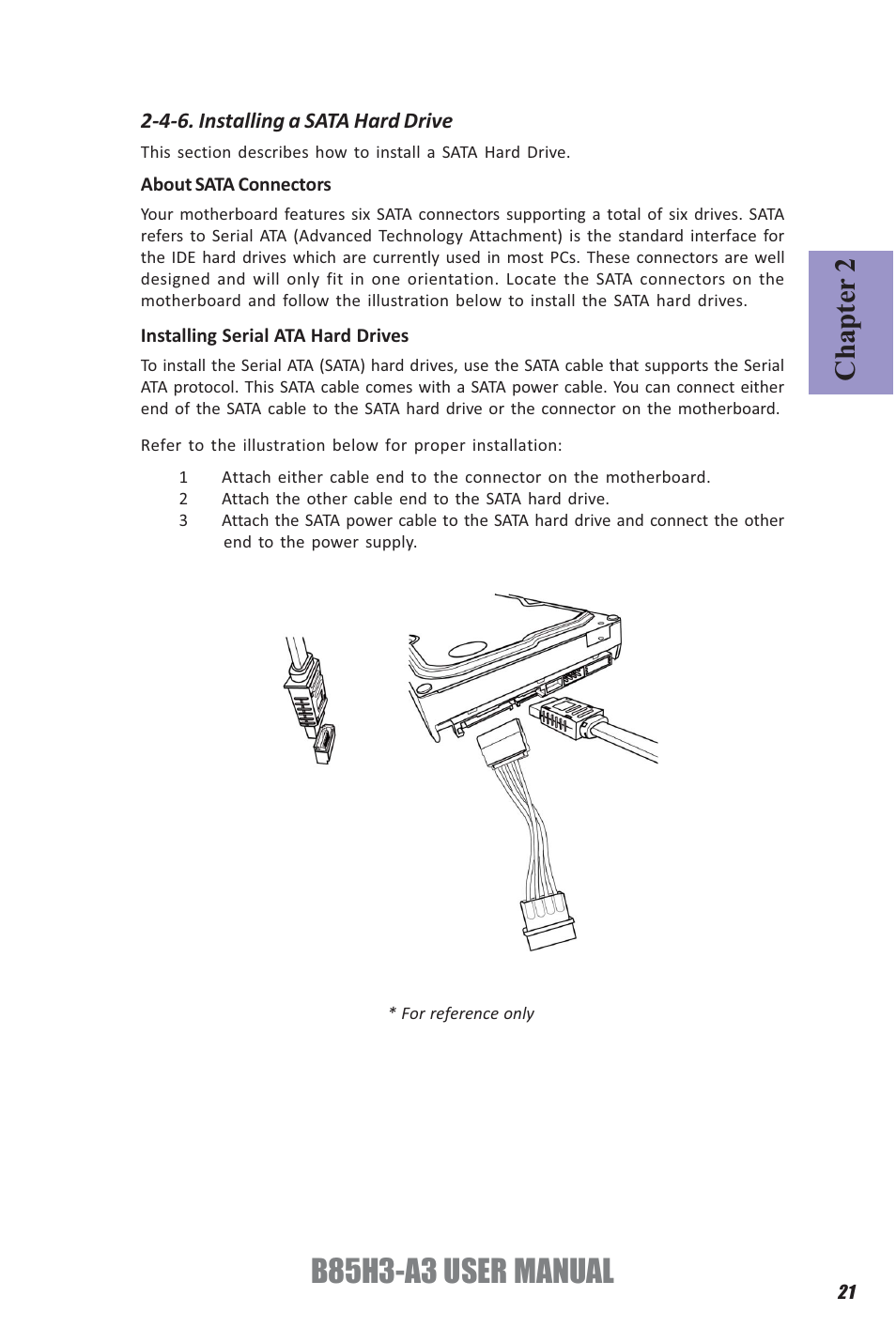 B85h3-a3 user manual, Chapter 2 | Elitegroup B85H3-A3 (V1.0) User Manual | Page 25 / 80