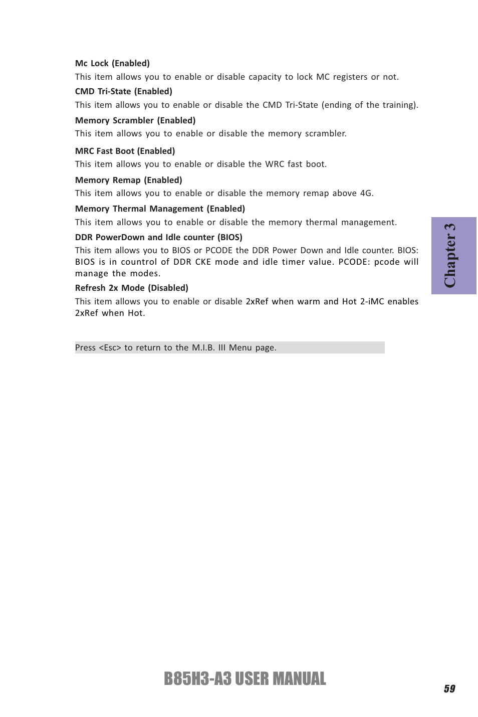 B85h3-a3 user manual, Chapter 3 | Elitegroup B85H3-A3 (V1.0) User Manual | Page 63 / 80