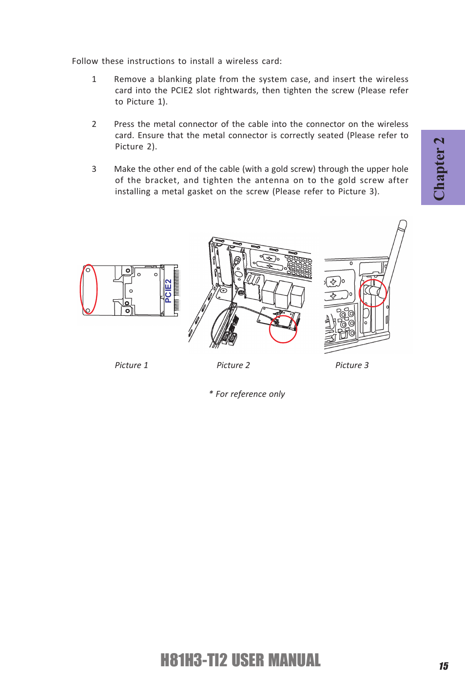 H81h3-ti2 user manual, Chapter 2 | Elitegroup H81H3-TI2 (V1.0) User Manual | Page 19 / 60