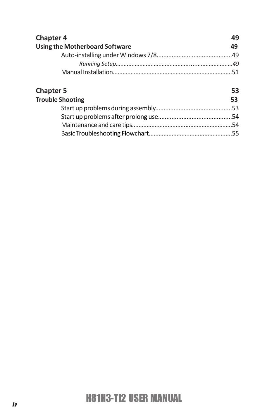 H81h3-ti2 user manual | Elitegroup H81H3-TI2 (V1.0) User Manual | Page 4 / 60