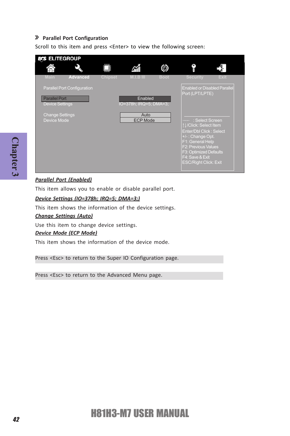 H81h3-m7 user manual, Chapter 3 | Elitegroup H81H3-M7 (V1.0) User Manual | Page 46 / 72