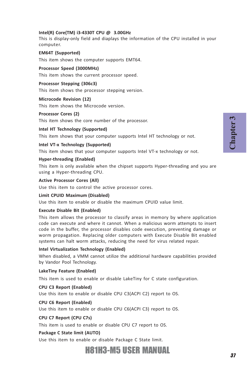 H81h3-m5 user manual, Chapter 3 | Elitegroup H81H3-M5 (V1.0) User Manual | Page 41 / 68