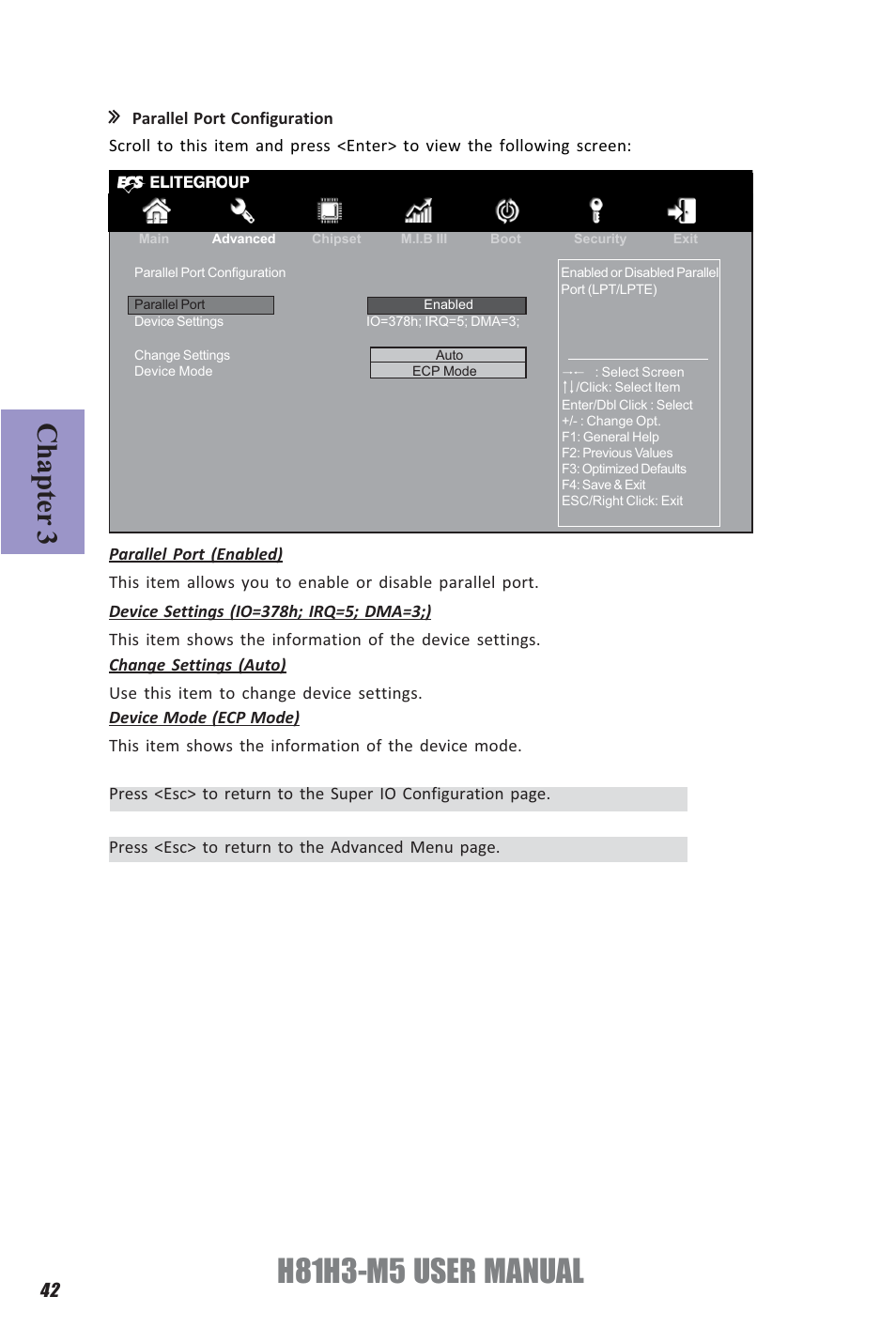 H81h3-m5 user manual, Chapter 3 | Elitegroup H81H3-M5 (V1.0) User Manual | Page 46 / 68