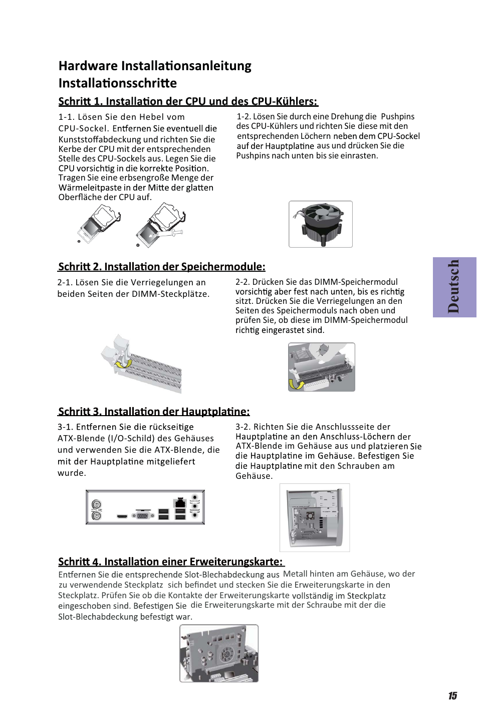 Deutsch | Elitegroup H81H3-M4 (V1.0A) User Manual | Page 17 / 30
