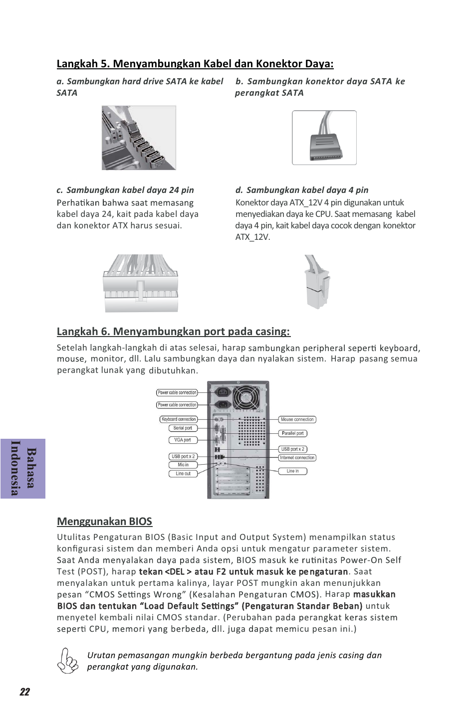 Bahasa indon e sia | Elitegroup H81H3-M4 (V1.0A) User Manual | Page 24 / 30