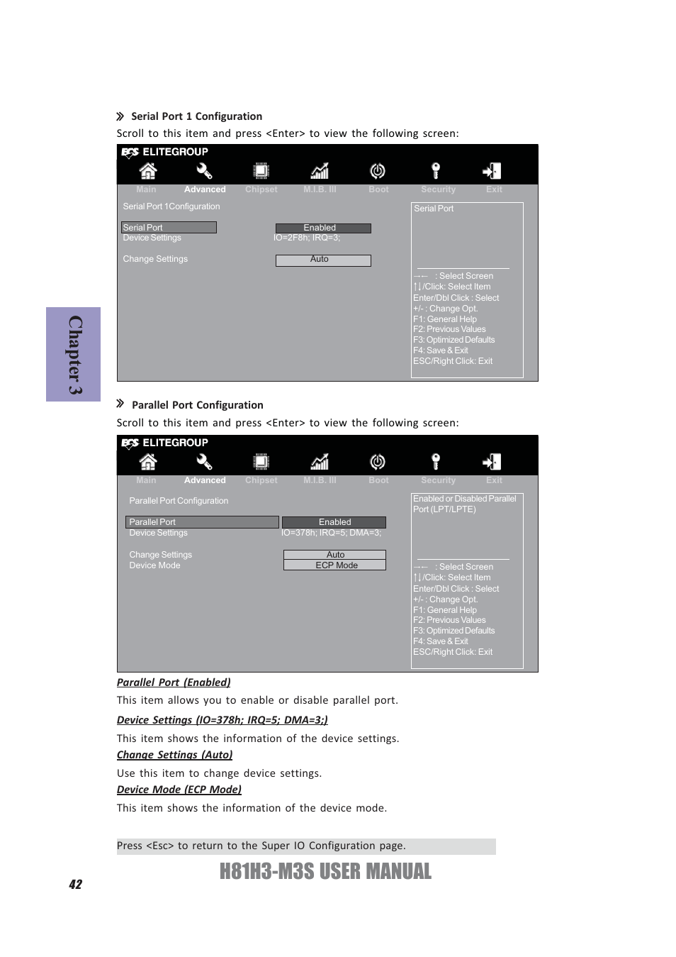 H81h3-m3s user manual, Chapter 3 | Elitegroup H81H3-M3S/TPM (V1.0) User Manual | Page 46 / 74