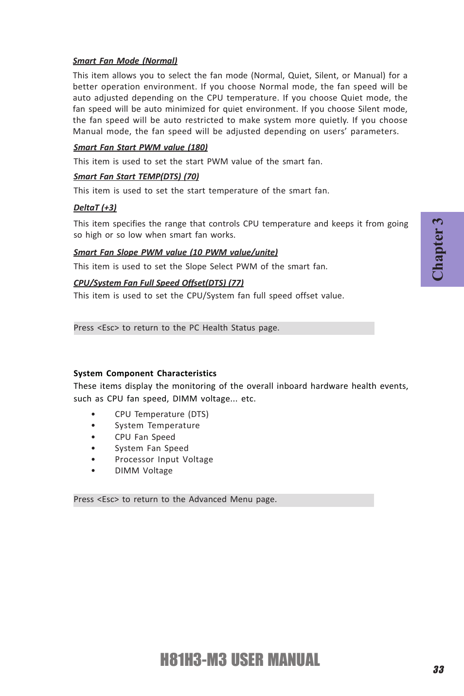 H81h3-m3 user manual, Chapter 3 | Elitegroup H81H3-M3 (V1.0) User Manual | Page 37 / 72