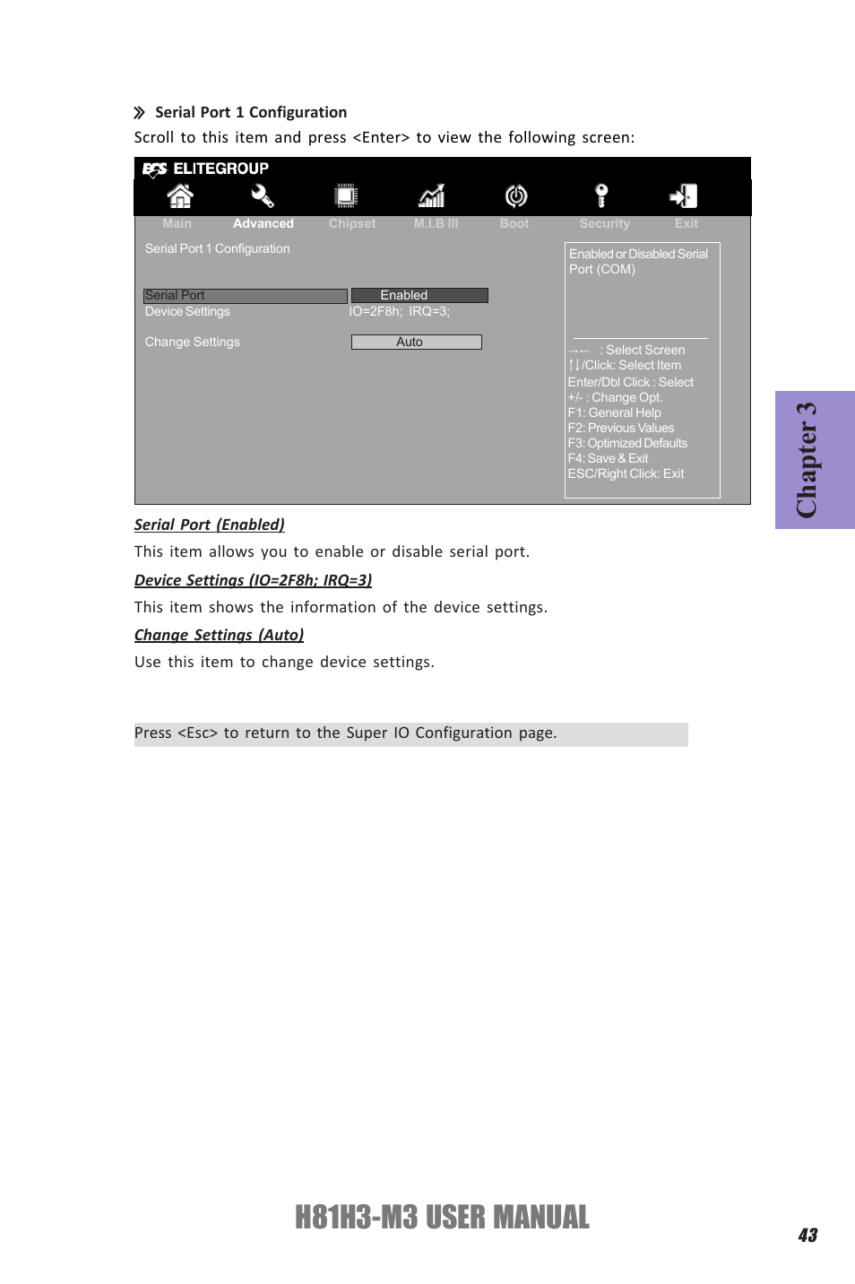 H81h3-m3 user manual, Chapter 3 | Elitegroup H81H3-M3 (V1.0) User Manual | Page 47 / 72