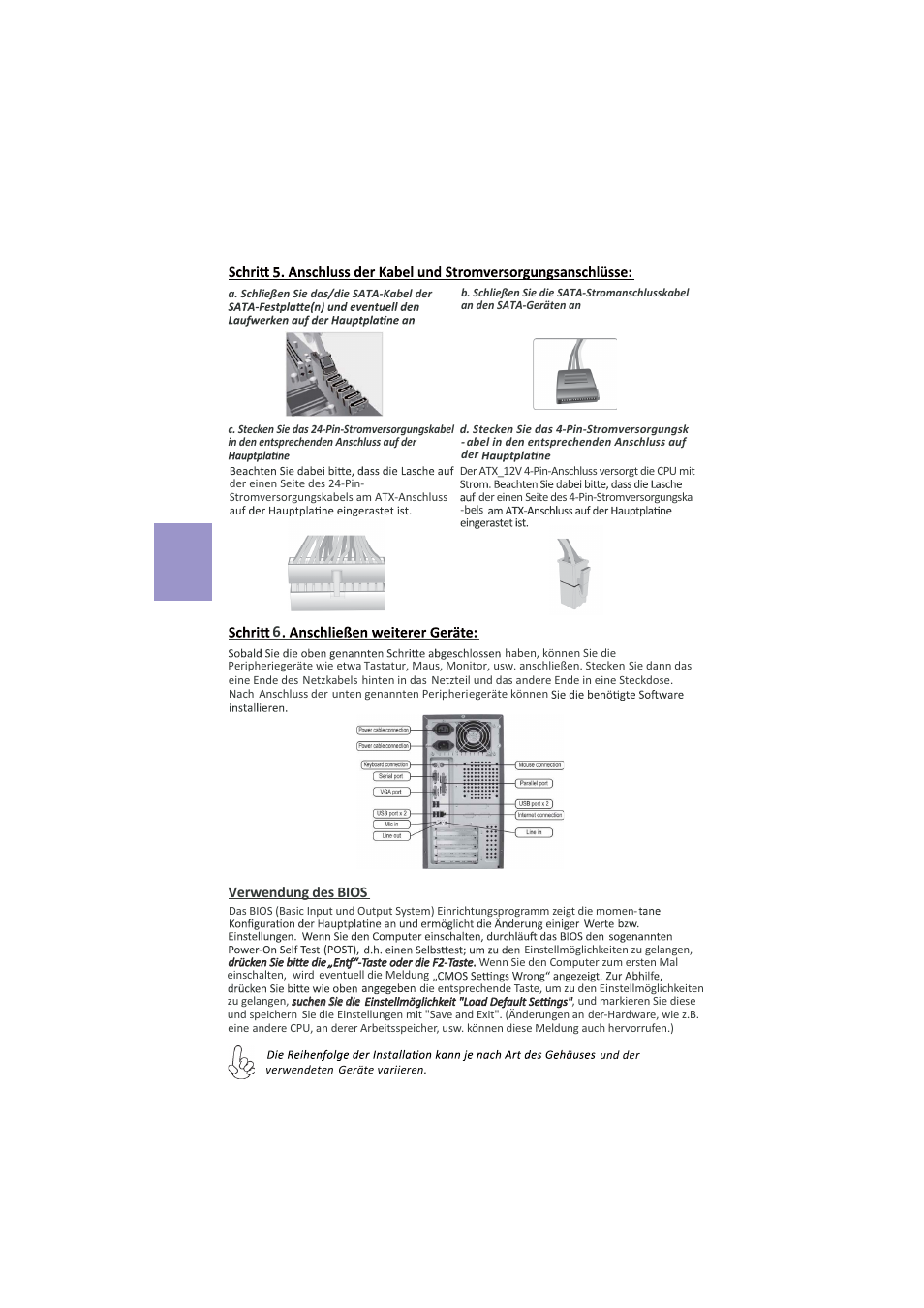 Deutsch, Verwendung des bios | Elitegroup H81H3-I/DVI (V1.0) User Manual | Page 16 / 28