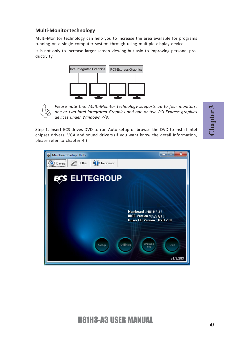 H81h3-a3 user manual, Chapter 3 | Elitegroup H81H3-A3 (V1.0) User Manual | Page 51 / 80