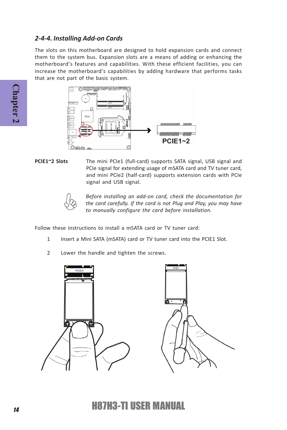 H87h3-ti user manual, Chapter 2 | Elitegroup H87H3-TI (V1.0) User Manual | Page 18 / 70