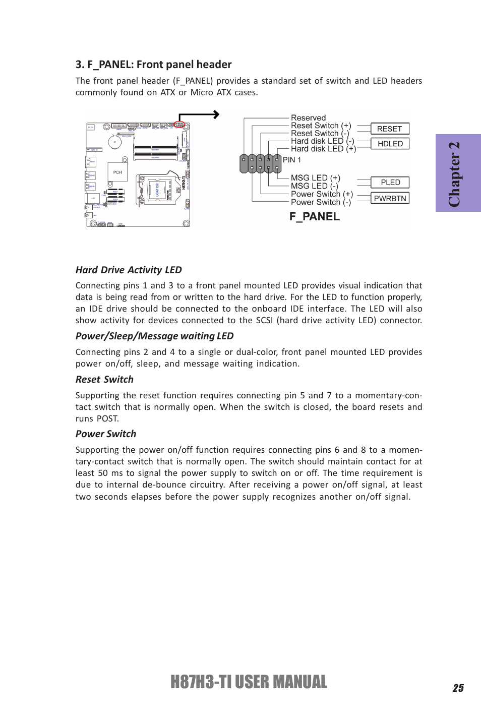 H87h3-ti user manual, Chapter 2 | Elitegroup H87H3-TI (V1.0) User Manual | Page 29 / 70