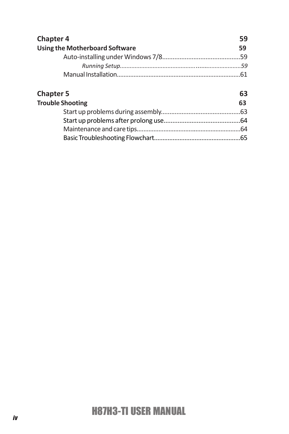 H87h3-ti user manual | Elitegroup H87H3-TI (V1.0) User Manual | Page 4 / 70