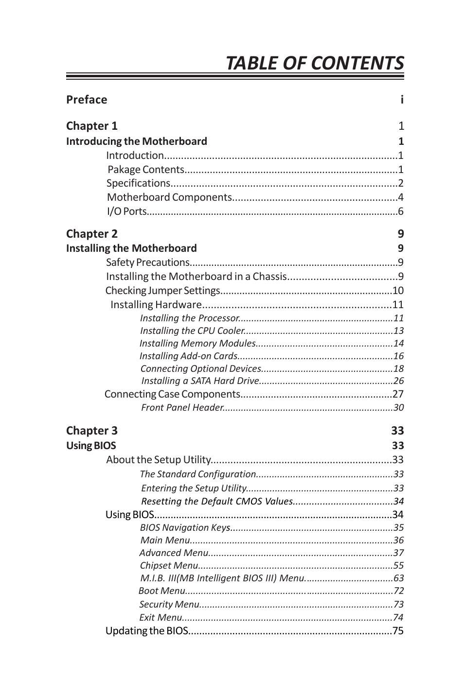 Elitegroup H87H3-M4 (V1.0) User Manual | Page 3 / 94