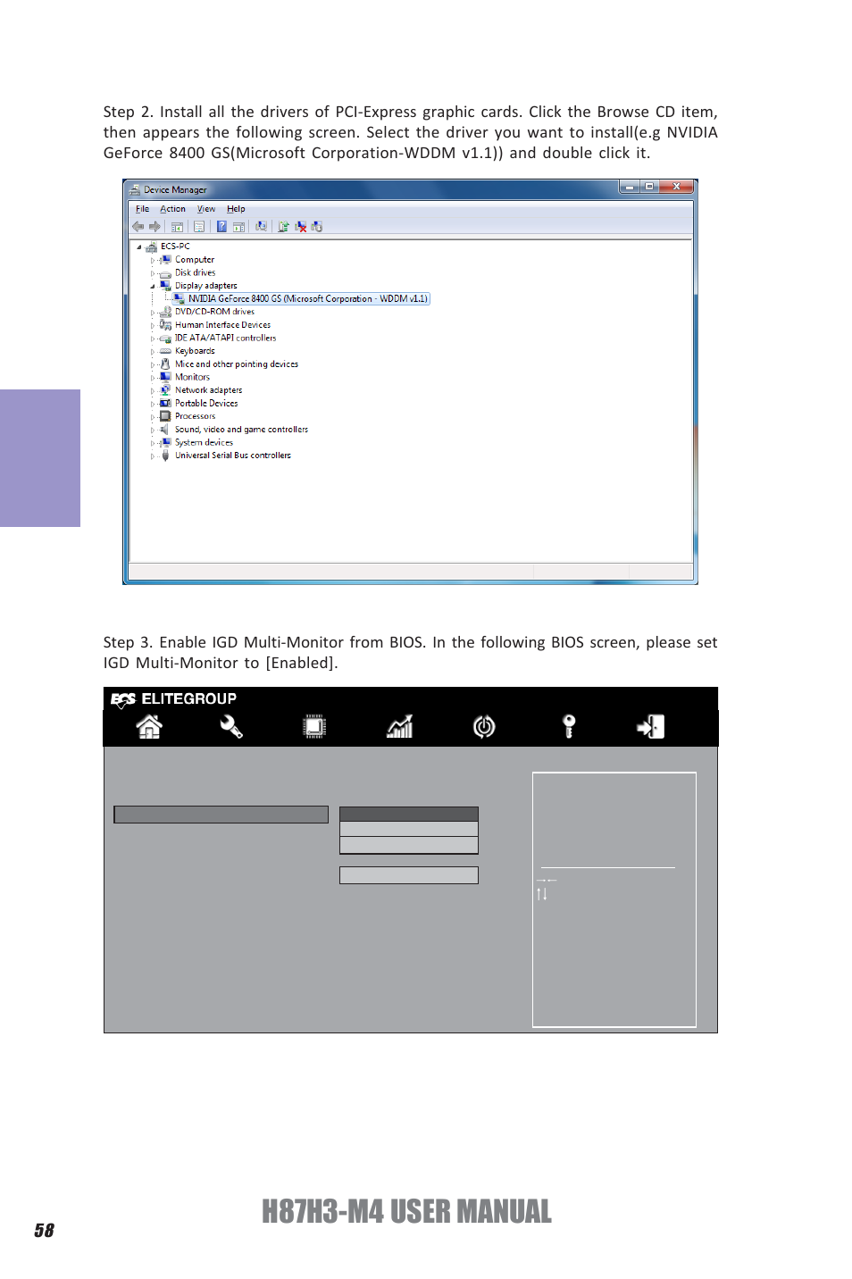 H87h3-m4 user manual, Chapter 3 | Elitegroup H87H3-M4 (V1.0) User Manual | Page 62 / 94