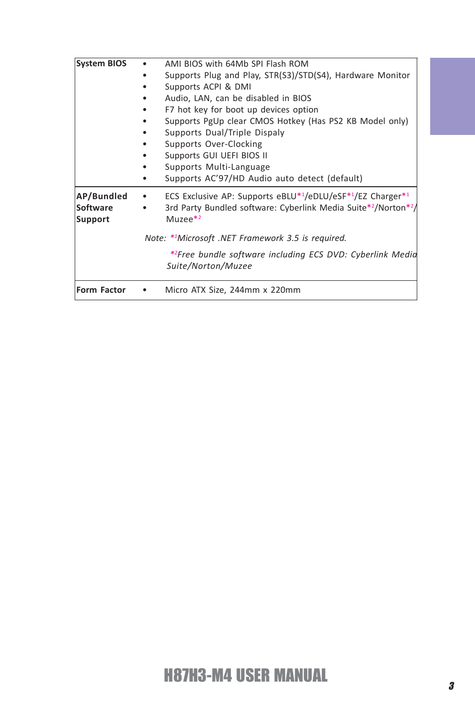 H87h3-m4, User manual, Chapter 1 | Elitegroup H87H3-M4 (V1.0) User Manual | Page 7 / 94