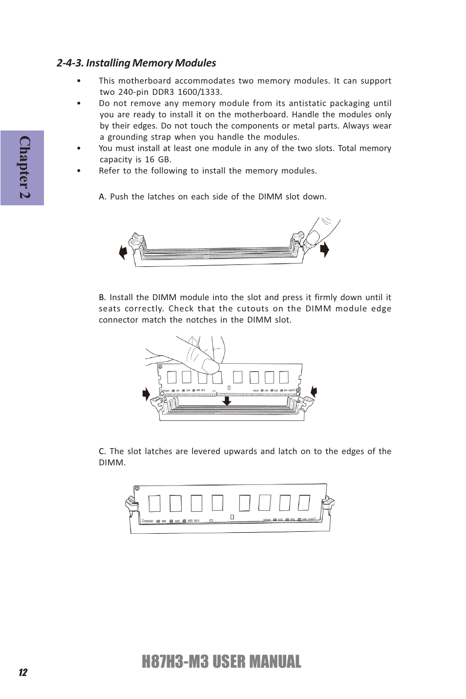 H87h3-m3 user manual, Chapter 2 | Elitegroup H87H3-M3 (V1.0) User Manual | Page 16 / 84