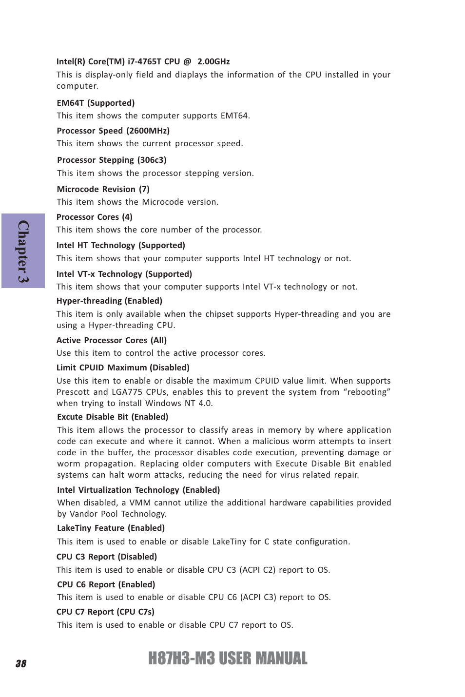 H87h3-m3 user manual, Chapter 3 | Elitegroup H87H3-M3 (V1.0) User Manual | Page 42 / 84