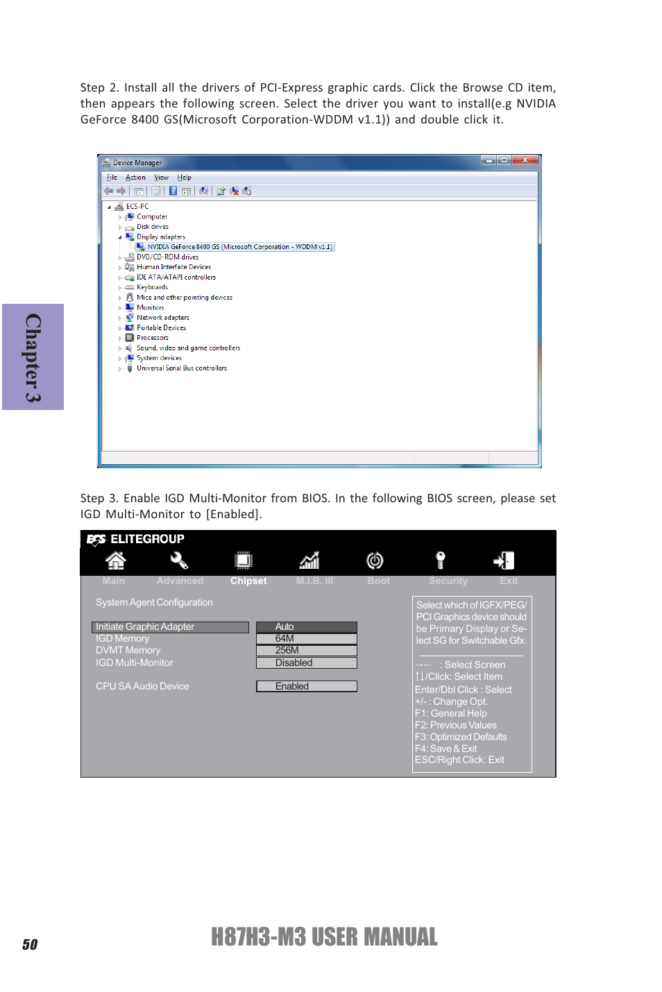 H87h3-m3 user manual, Chapter 3 | Elitegroup H87H3-M3 (V1.0) User Manual | Page 54 / 84