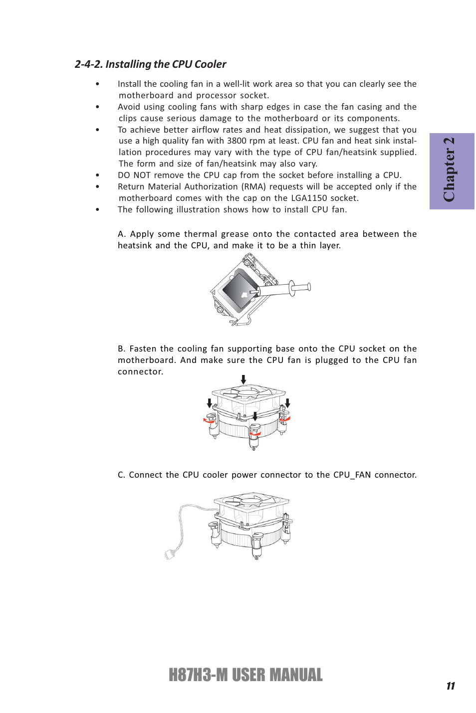 H87h3-m user manual, Chapter 2 | Elitegroup H87H3-M (V1.0) User Manual | Page 15 / 88