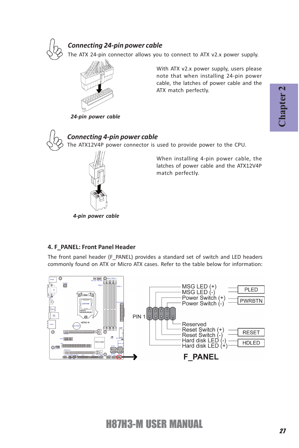 H87h3-m user manual, Chapter 2 | Elitegroup H87H3-M (V1.0) User Manual | Page 31 / 88