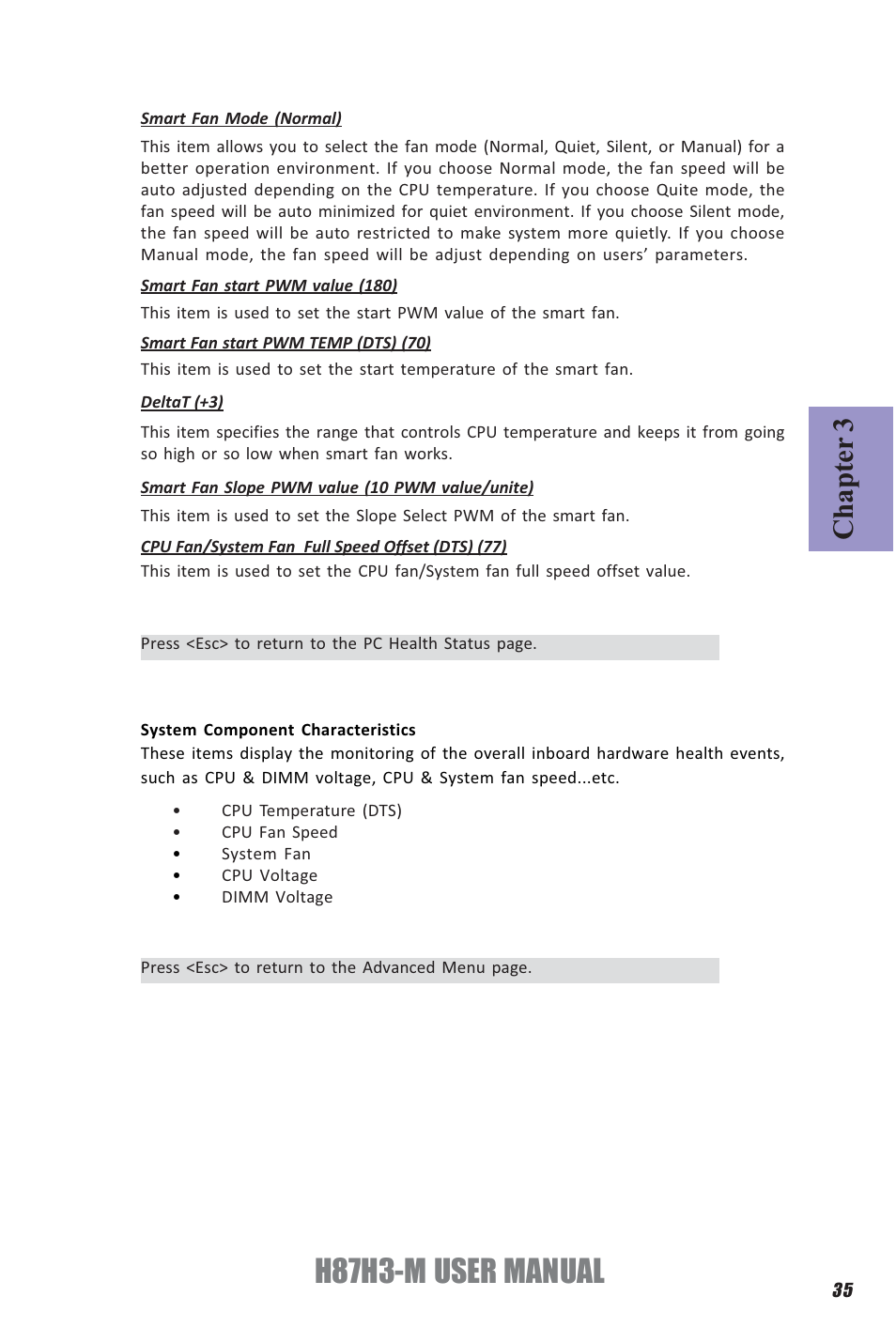 H87h3-m user manual, Chapter 3 | Elitegroup H87H3-M (V1.0) User Manual | Page 39 / 88