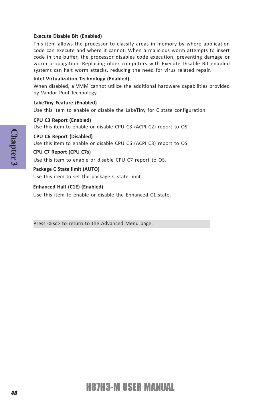 H87h3-m user manual, Chapter 3 | Elitegroup H87H3-M (V1.0) User Manual | Page 44 / 88