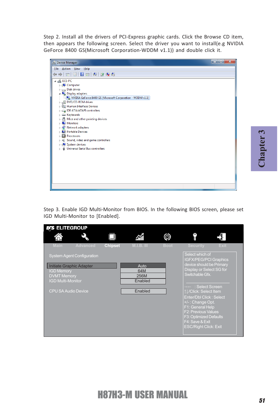 H87h3-m user manual, Chapter 3 | Elitegroup H87H3-M (V1.0) User Manual | Page 55 / 88
