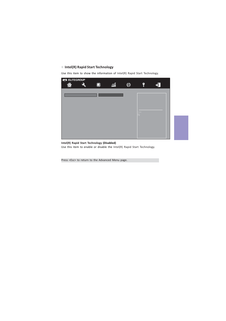 Z87h3-a4 user manual, Chapter 3, Intel(r) rapid start technology | Elitegroup Z87H3-A4 (V1.0) User Manual | Page 47 / 96