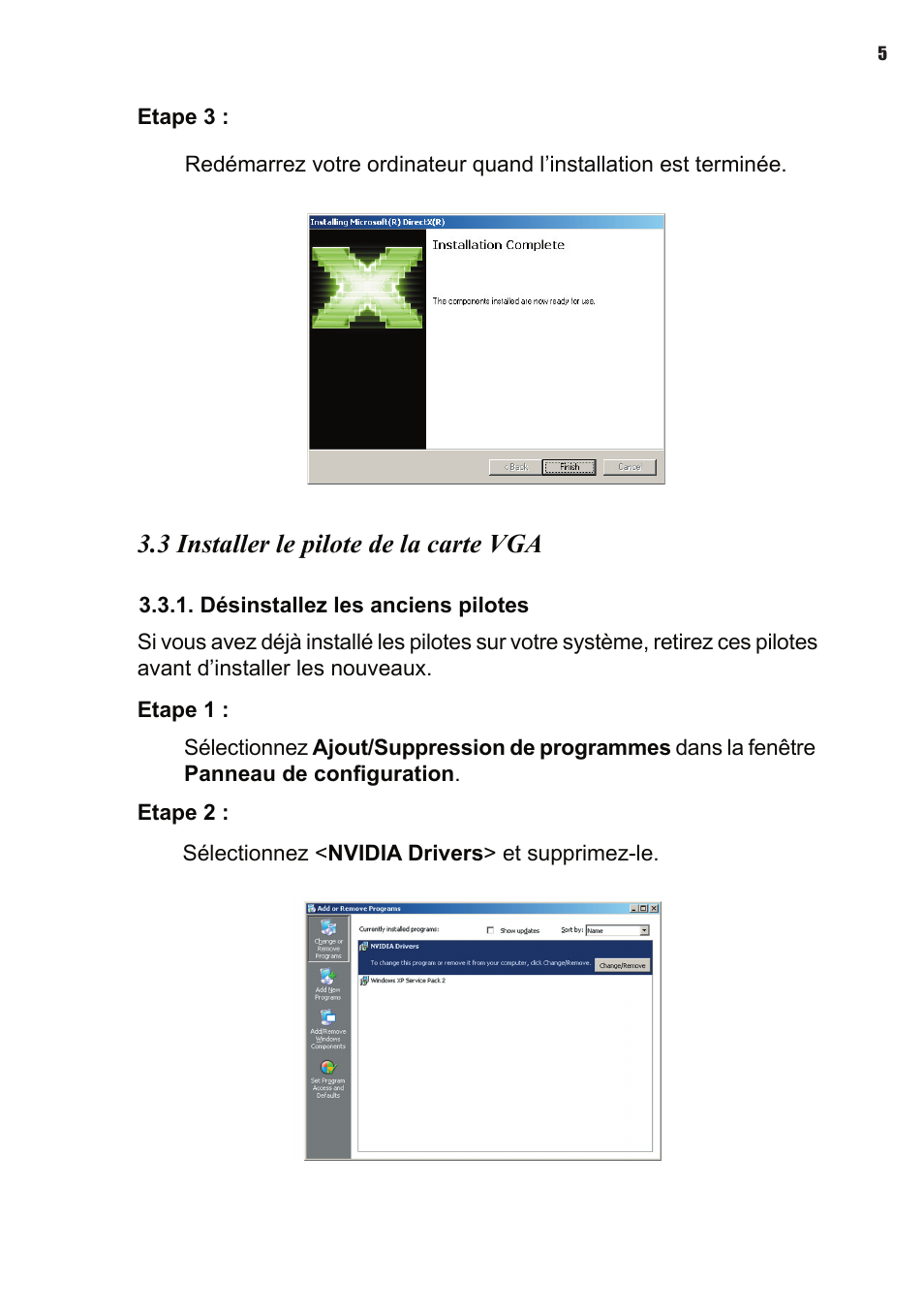 3 installer le pilote de la carte vga | Elitegroup NVIDIA VGA cards User Manual | Page 25 / 110